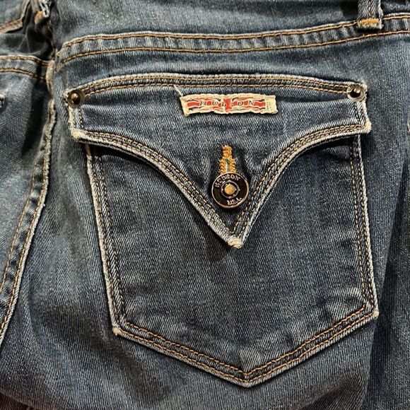 Hudson Mid Rise Bootcut Denim Jeans - Medium Wash with Fading and Whiskering. 26 - Picture 8 of 11